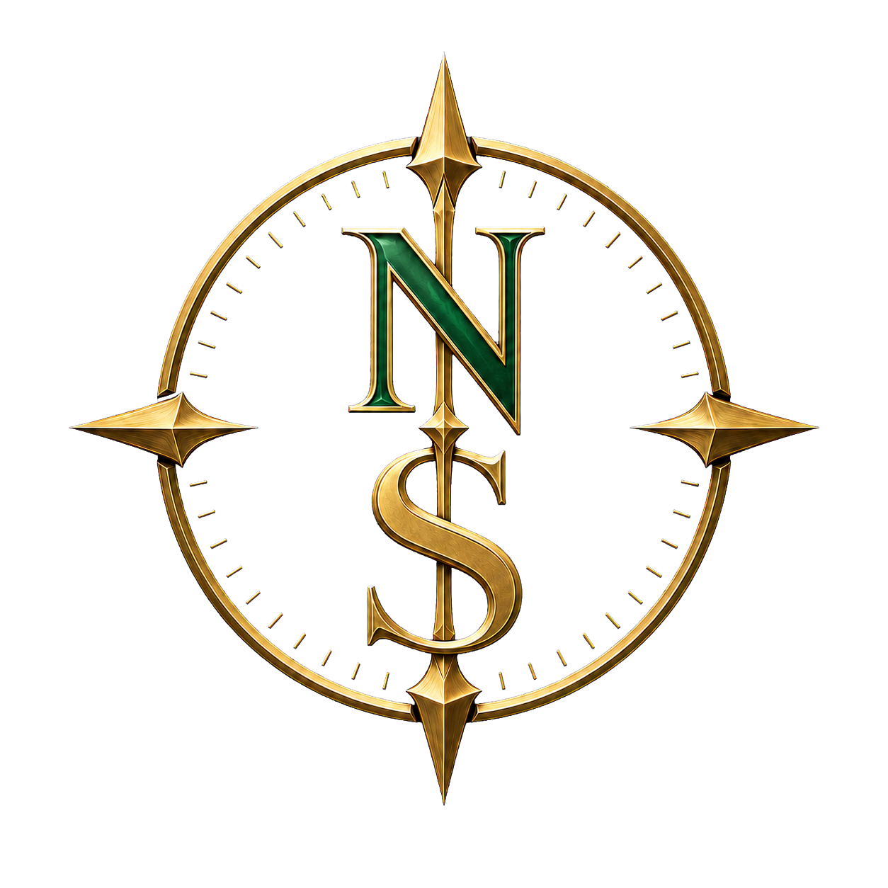 NorthEnd and SouthStart compass emblem