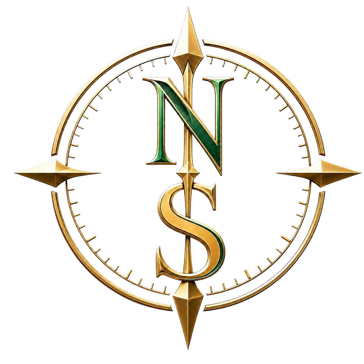 NorthEnd and SouthStart compass emblem